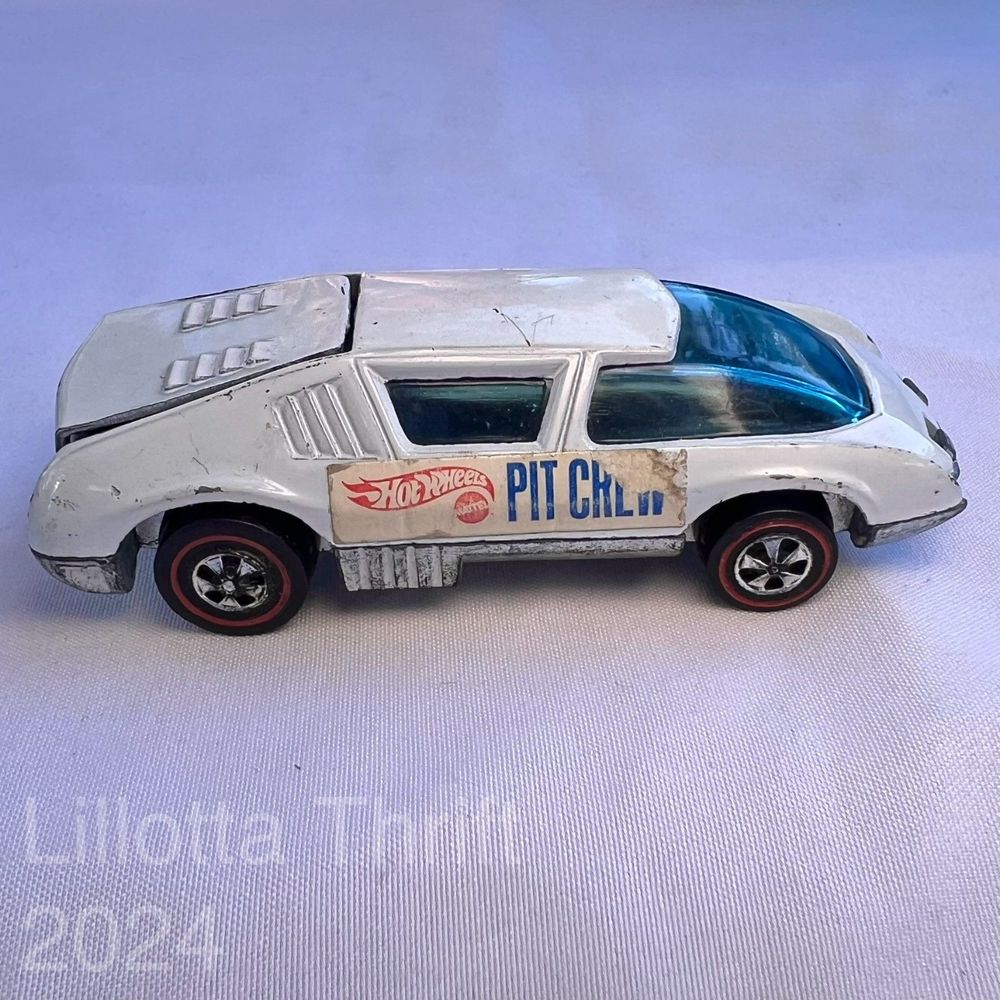 Vintage Hot Wheels Redline 1971 Crew Car "Pit Crew" White Made In Hong Kong